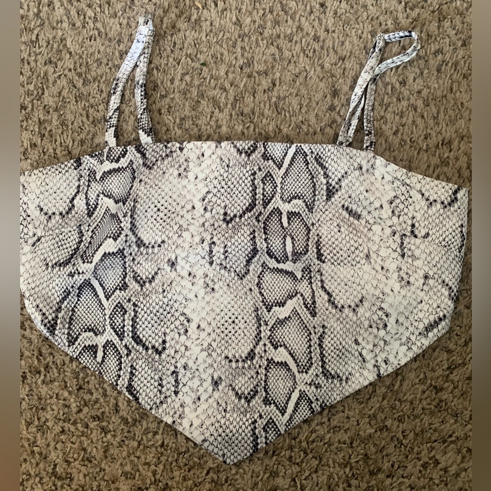 Satin snakeskin top